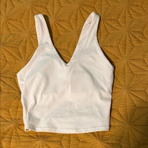 White V-Neck Tank Top